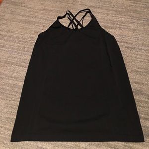 Fabletics black stretchy racerback tank top